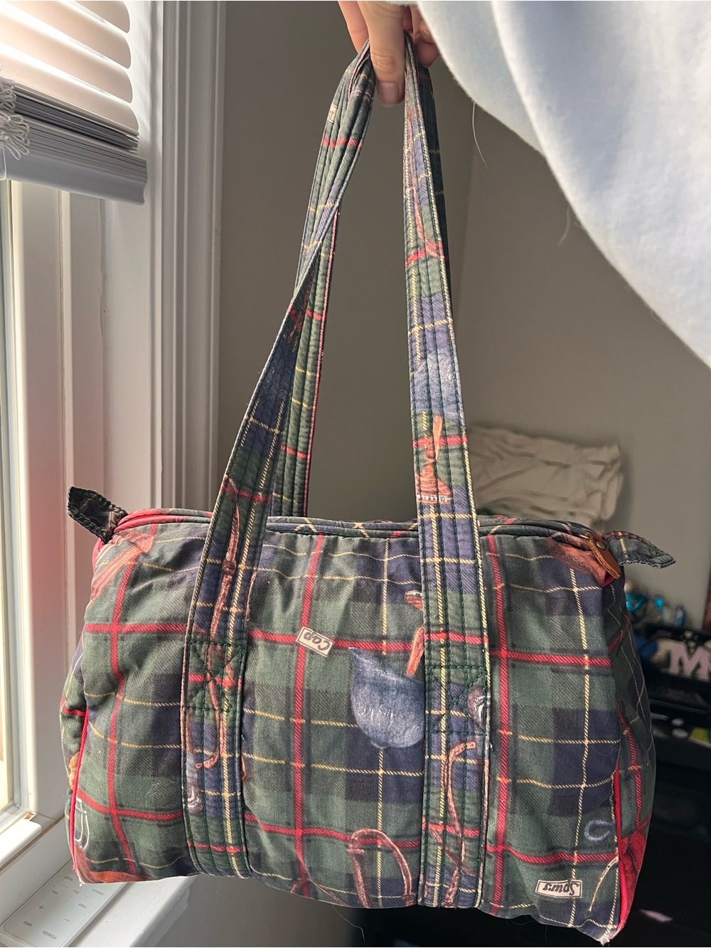Vintage Ralph Lauren Country Equestrian Pattern Quilted Bag - Picture 7 of 12